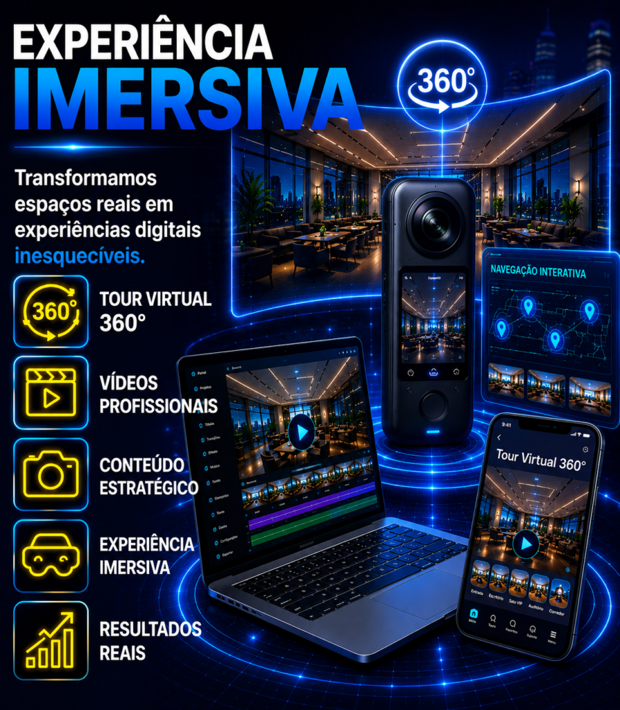 experiencia imersiva 360 tour virtual videos profissionais conteudo estrategico resultados reais prime marketing 360 joao pessoa paraiba nordeste